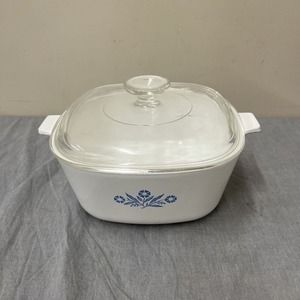 VTG Corning Ware Blue Cornflower 2 1/2 QT Casserole with Glass Lid P-2 1/2-B FS
